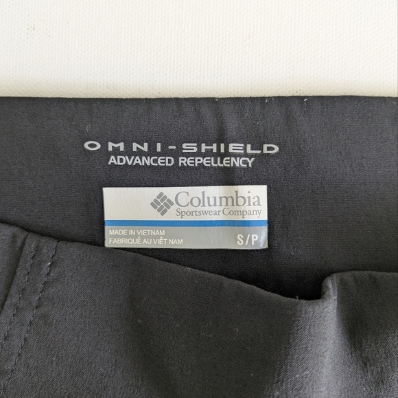 Columbia Omni-Shield Ankle Skinny Stretchy Pants Womens S/P Black Mid Rise - Picture 10 of 11